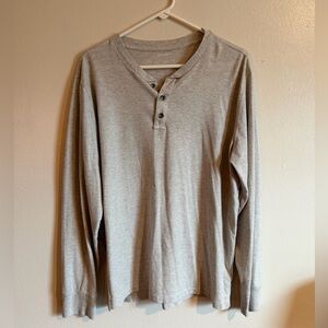 Old Navy Light Gray Long Sleeve Henley